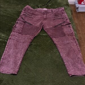 Jordan Craig Men's Cargo Pants in Distressed Purple